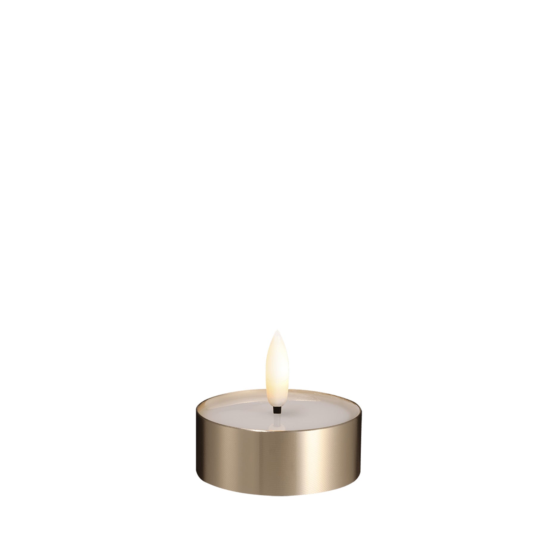 LED Melted tealight 6,3x2,5 cm metal brass finish